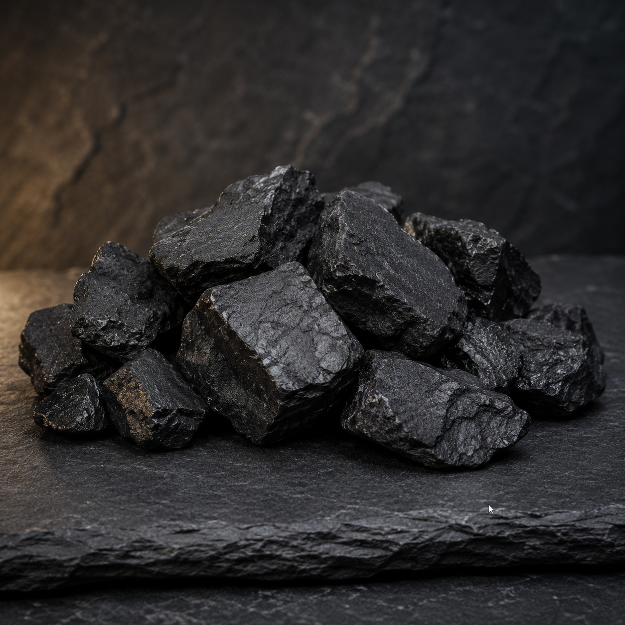 Black Shungite stones for EMF protection